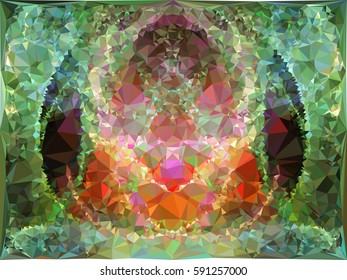 Abstract multicolor mosaic backdrop. Geometric low polygonal background. Design element for book covers, presentations layouts, title backgrounds. Vector clip art.