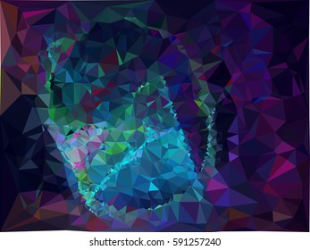 Abstract multicolor mosaic backdrop. Geometric low polygonal background. Design element for book covers, presentations layouts, title backgrounds. Vector clip art.