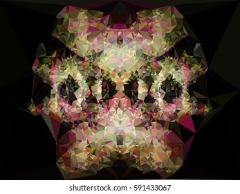 Abstract multicolor mosaic backdrop. Geometric low polygonal background. Design element for book covers, presentations layouts, title backgrounds. Vector clip art.