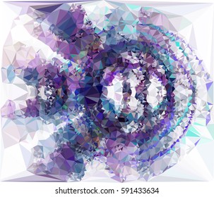 Abstract multicolor mosaic backdrop. Geometric low polygonal background. Design element for book covers, presentations layouts, title backgrounds. Vector clip art.