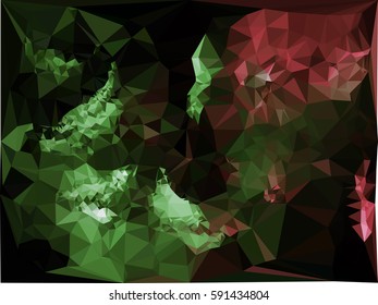 Abstract multicolor mosaic backdrop. Geometric low polygonal background. Design element for book covers, presentations layouts, title backgrounds. Vector clip art.