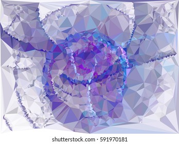 Abstract multicolor mosaic backdrop. Geometric low polygonal background. Design element for book covers, presentations layouts, title backgrounds. Vector clip art.