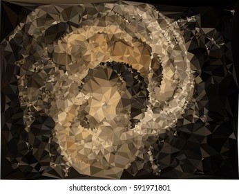 Abstract multicolor mosaic backdrop. Geometric low polygonal background. Design element for book covers, presentations layouts, title backgrounds. Vector clip art.