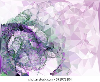 Abstract multicolor mosaic backdrop. Geometric low polygonal background. Design element for book covers, presentations layouts, title backgrounds. Vector clip art.