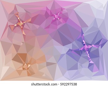 Abstract multicolor mosaic backdrop. Geometric low polygonal background. Design element for book covers, presentations layouts, title backgrounds. Vector clip art.