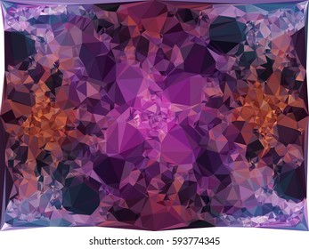 Abstract multicolor mosaic backdrop. Geometric low polygonal background. Design element for book covers, presentations layouts, title backgrounds. Vector clip art.