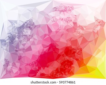 Abstract multicolor mosaic backdrop. Geometric low polygonal background. Design element for book covers, presentations layouts, title backgrounds. Vector clip art.