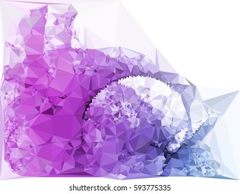 Abstract multicolor mosaic backdrop. Geometric low polygonal background. Design element for book covers, presentations layouts, title backgrounds. Vector clip art.