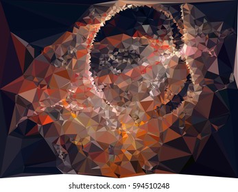 Abstract multicolor mosaic backdrop. Geometric low polygonal background. Design element for book covers, presentations layouts, title backgrounds. Vector clip art.