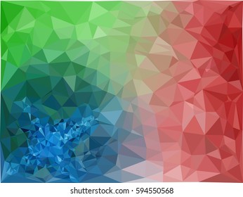 Abstract multicolor mosaic backdrop. Geometric low polygonal background. Design element for book covers, presentations layouts, title backgrounds. Vector clip art.