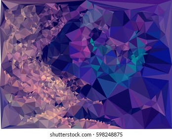 Abstract multicolor mosaic backdrop. Geometric low polygonal background. Design element for book covers, presentations layouts, title backgrounds. Vector clip art.