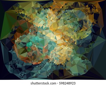 Abstract multicolor mosaic backdrop. Geometric low polygonal background. Design element for book covers, presentations layouts, title backgrounds. Vector clip art.
