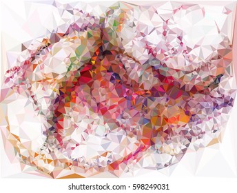 Abstract multicolor mosaic backdrop. Geometric low polygonal background. Design element for book covers, presentations layouts, title backgrounds. Vector clip art.