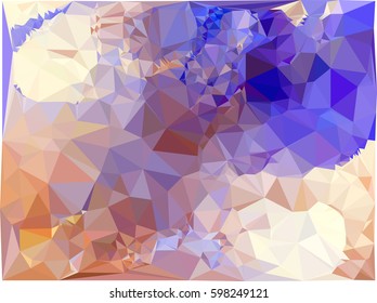 Abstract multicolor mosaic backdrop. Geometric low polygonal background. Design element for book covers, presentations layouts, title backgrounds. Vector clip art.
