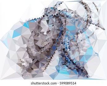 Abstract multicolor mosaic backdrop. Geometric low polygonal background. Design element for book covers, presentations layouts, title backgrounds. Vector clip art.