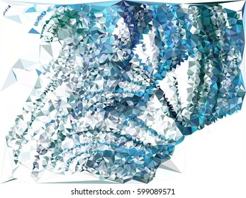 Abstract multicolor mosaic backdrop. Geometric low polygonal background. Design element for book covers, presentations layouts, title backgrounds. Vector clip art.