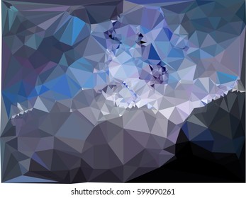 Abstract multicolor mosaic backdrop. Geometric low polygonal background. Design element for book covers, presentations layouts, title backgrounds. Vector clip art.