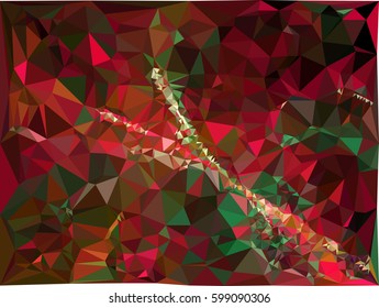 Abstract multicolor mosaic backdrop. Geometric low polygonal background. Design element for book covers, presentations layouts, title backgrounds. Vector clip art.