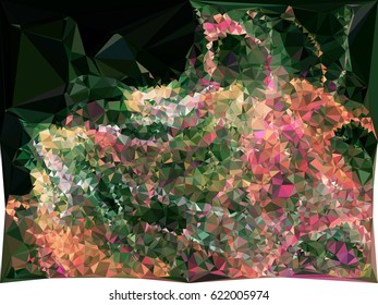 Abstract multicolor mosaic backdrop. Geometric low polygonal background. Design element for book covers, presentations layouts, title backgrounds. vector clip art.