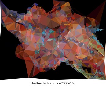 Abstract multicolor mosaic backdrop. Geometric low polygonal background. Design element for book covers, presentations layouts, title backgrounds. vector clip art.