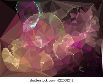 Abstract multicolor mosaic backdrop. Geometric low polygonal background. Design element for book covers, presentations layouts, title backgrounds. vector clip art.