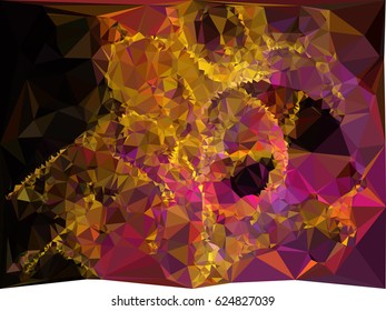 Abstract multicolor mosaic backdrop. Geometric low polygonal background. Design element for book covers, presentations layouts, title backgrounds. Vector clip art.