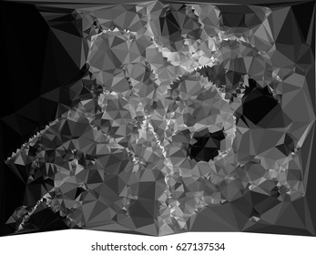 Abstract multicolor mosaic backdrop. Geometric low polygonal background. Design element for book covers, presentations layouts, title backgrounds. Vector clip art.