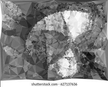 Abstract multicolor mosaic backdrop. Geometric low polygonal background. Design element for book covers, presentations layouts, title backgrounds. Vector clip art.