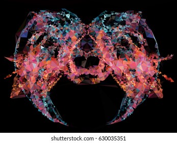 Abstract multicolor mosaic backdrop. Geometric low polygonal background. Design element for book covers, presentations layouts, title backgrounds. Vector clip art.