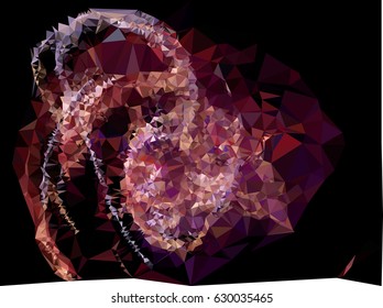 Abstract multicolor mosaic backdrop. Geometric low polygonal background. Design element for book covers, presentations layouts, title backgrounds. Vector clip art.