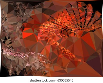 Abstract multicolor mosaic backdrop. Geometric low polygonal background. Design element for book covers, presentations layouts, title backgrounds. Vector clip art.