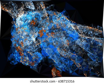 Abstract multicolor mosaic backdrop. Geometric low polygonal background. Design template. Vector clip art.