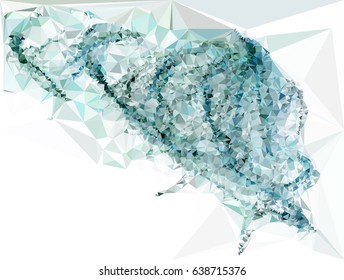 Abstract multicolor mosaic backdrop. Geometric low polygonal background. Design template. Vector clip art.