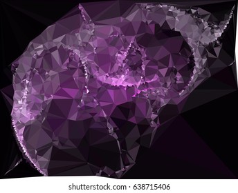 Abstract multicolor mosaic backdrop. Geometric low polygonal background. Design template. Vector clip art.