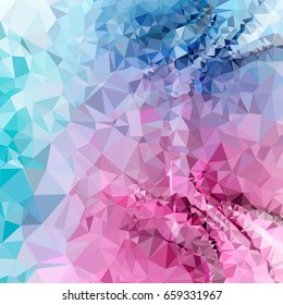 Abstract multicolor mosaic backdrop. Geometric low polygonal background. Design element for book covers, presentations layouts, title backgrounds. Vector clip art.