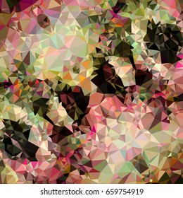 Abstract multicolor mosaic backdrop. Geometric low polygonal background. Design element for book covers, presentations layouts, title backgrounds. Vector clip art.