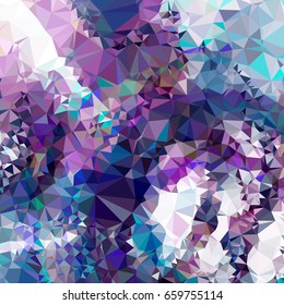 Abstract multicolor mosaic backdrop. Geometric low polygonal background. Design element for book covers, presentations layouts, title backgrounds. Vector clip art.