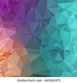 Abstract multicolor mosaic backdrop. Geometric low polygonal background. Design element for book covers, presentations layouts, title backgrounds. Vector clip art.