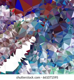 Abstract multicolor mosaic backdrop. Geometric low polygonal background. Design element for book covers, presentations layouts, title backgrounds. Vector clip art.