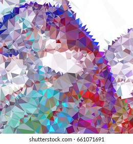 Abstract multicolor mosaic backdrop. Geometric low polygonal background. Design element for book covers, presentations layouts, title backgrounds. Vector clip art.