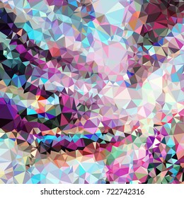 Abstract multicolor mosaic backdrop. Geometric low polygonal background. Design element for book covers, presentations layouts, title backgrounds. Vector clip art.