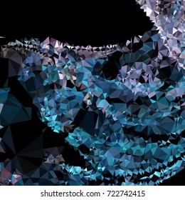 Abstract multicolor mosaic backdrop. Geometric low polygonal background. Design element for book covers, presentations layouts, title backgrounds. Vector clip art.