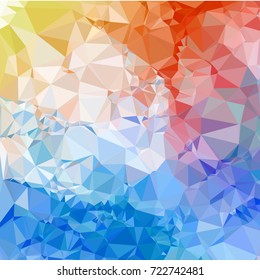 Abstract multicolor mosaic backdrop. Geometric low polygonal background. Design element for book covers, presentations layouts, title backgrounds. Vector clip art.