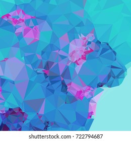 Abstract multicolor mosaic backdrop. Geometric low polygonal background. Design element for book covers, presentations layouts, title backgrounds. Vector clip art.