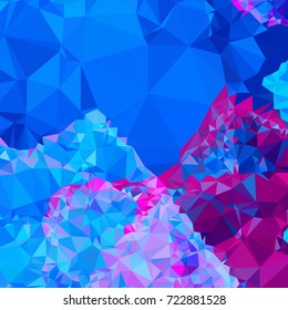 Abstract multicolor mosaic backdrop. Geometric low polygonal background. Design element for book covers, presentations layouts, title backgrounds. Vector clip art.