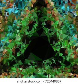 Abstract multicolor mosaic backdrop. Geometric low polygonal background. Design element for book covers, presentations layouts, title backgrounds. Vector clip art.