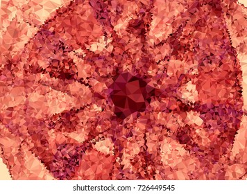 Abstract multicolor mosaic backdrop. Geometric low polygonal background. Design element for book covers, presentations layouts, title backgrounds. Vector clip art.
