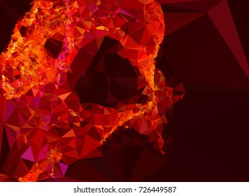Abstract multicolor mosaic backdrop. Geometric low polygonal background. Design element for book covers, presentations layouts, title backgrounds. Vector clip art.