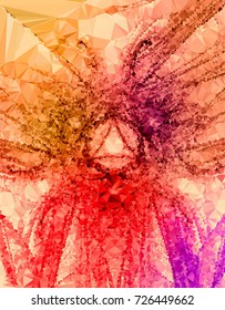 Abstract multicolor mosaic backdrop. Geometric low polygonal background. Design element for book covers, presentations layouts, title backgrounds. Vector clip art.