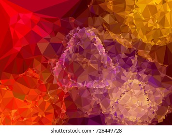 Abstract multicolor mosaic backdrop. Geometric low polygonal background. Design element for book covers, presentations layouts, title backgrounds. Vector clip art.